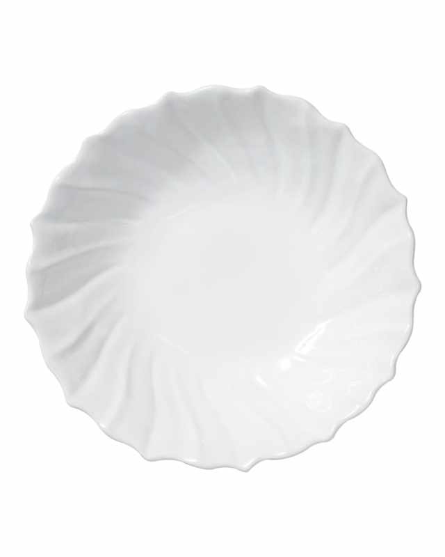 Incanto Stone Ruffle Large Bowl, White